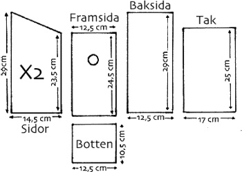 fågelholk ritning